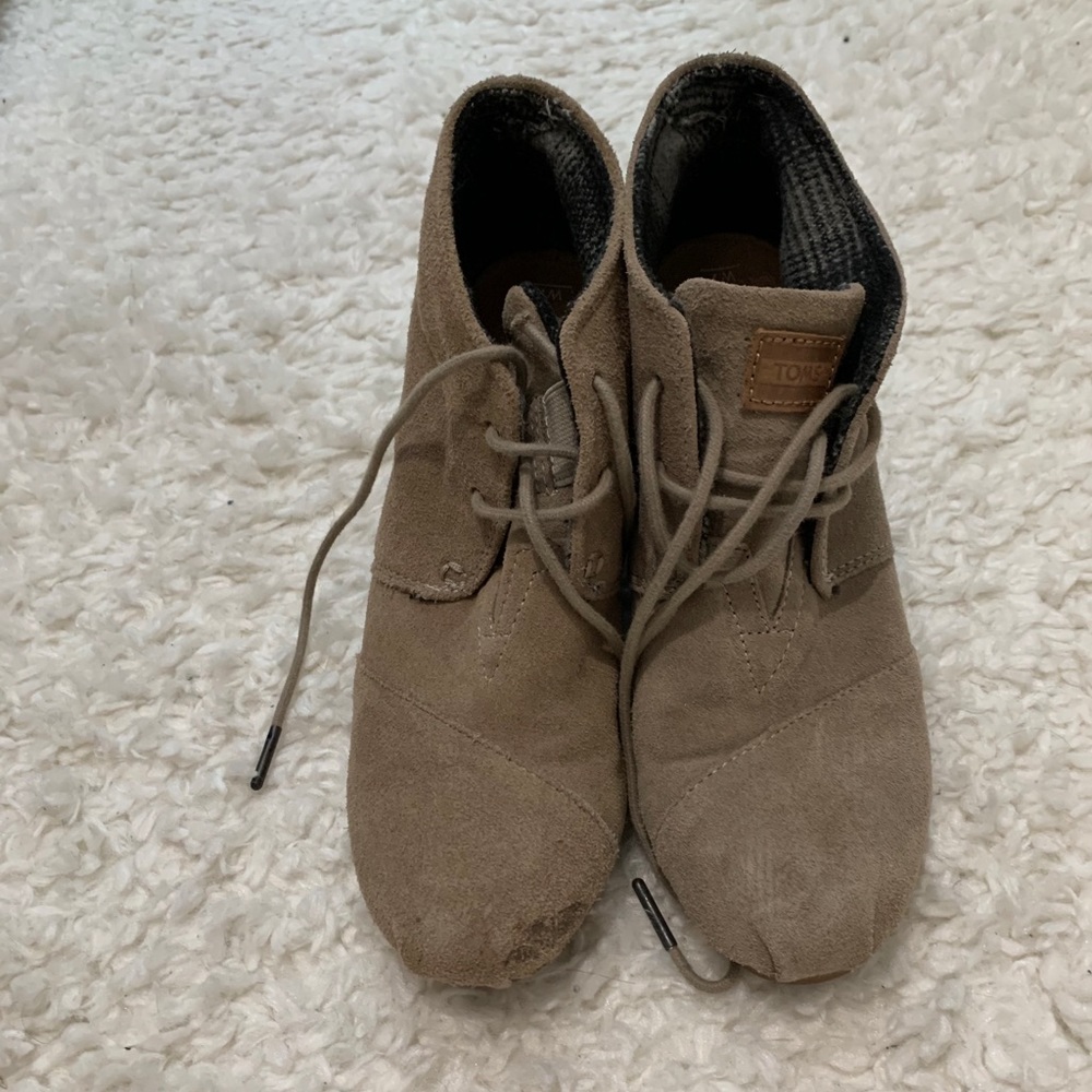 Toms Bootie Wedge sz7